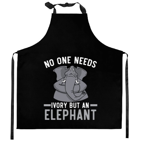 Elephant Lover Wildlife Animal Zoo Zookeeper Kitchen Aprons