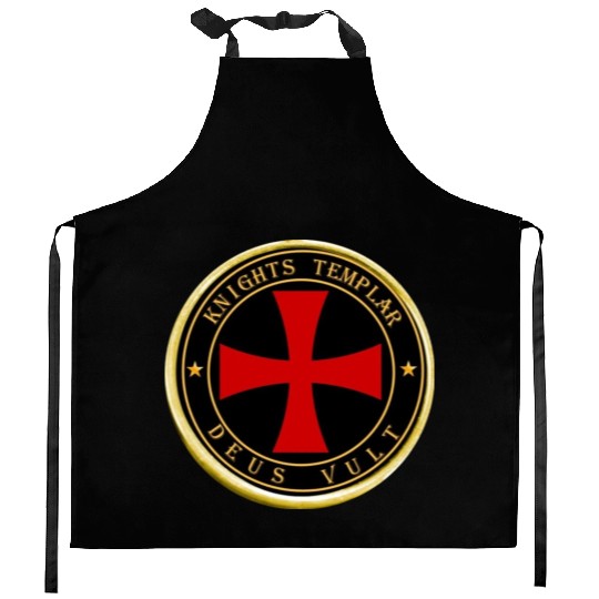 Knights Templar Deus Vult Kitchen Aprons
