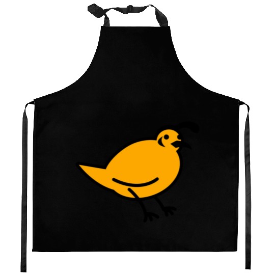 a quail bird Kitchen Aprons