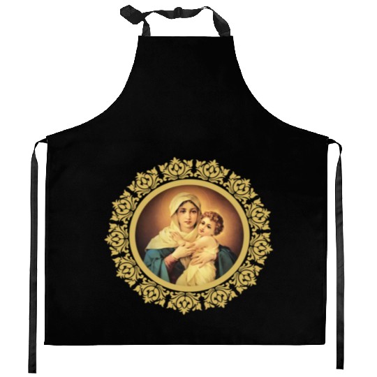 Our Lady Mother Catholic Kitchen Aprons