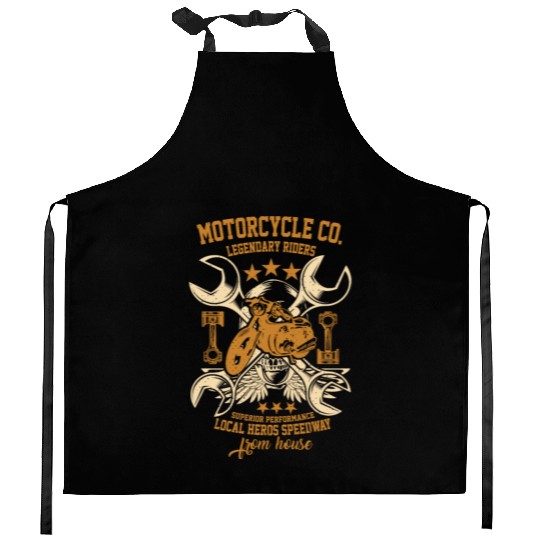 Local heroes speedway funny Kitchen Aprons