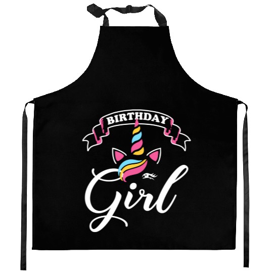 Rainbow Unicorn Happy Party Kitchen Aprons