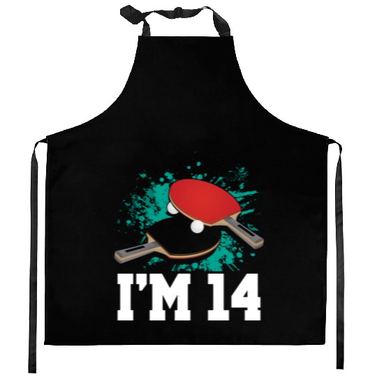 I'm 14 Table Tennis Player Sports Teen 14th Kitchen Aprons