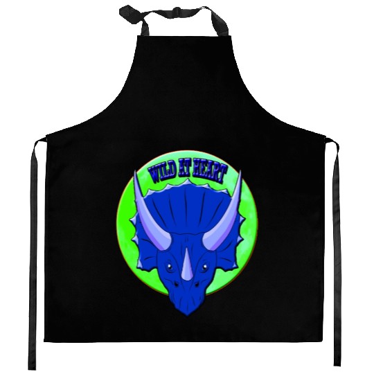 Wild At Heart- Triceratops Kitchen Aprons