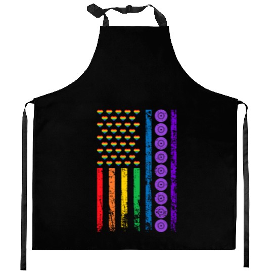 American Sports Rainbow Flag LGBT Pride Month Kitchen Aprons