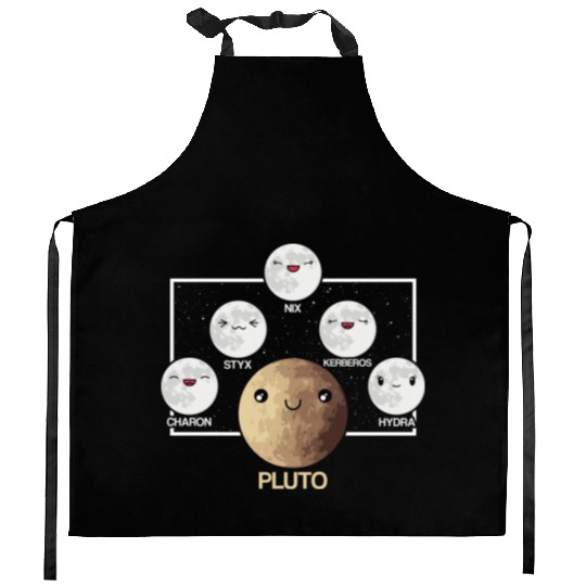 Pluto Moons Planet Space Lover Solar System Kitchen Aprons