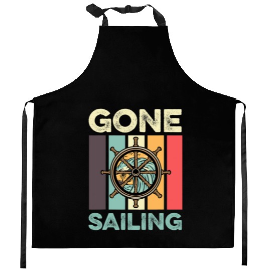 Gone Sailing Boat Sailor or Kayaker Kitchen Aprons