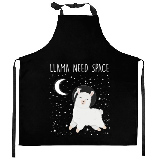 Llama Need Space Funny Llama Lover Animal Joke Kitchen Aprons