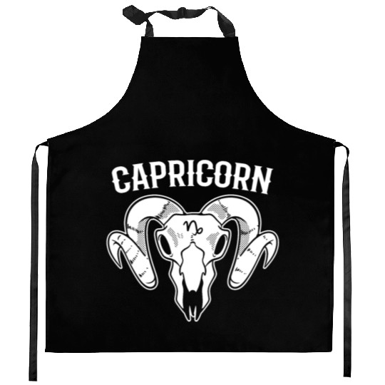 Capricorn Zodiac Sign Tarot Card Reader Kitchen Aprons