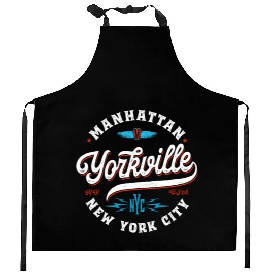 New York Manhattan Yorkville Kitchen Aprons