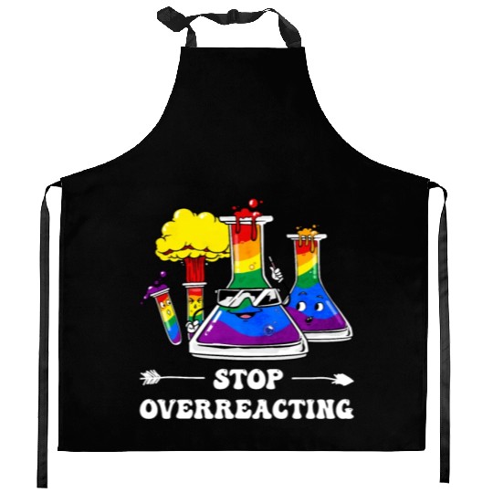 Gay Pride Rainbow Flag Science Teacher Kitchen Aprons