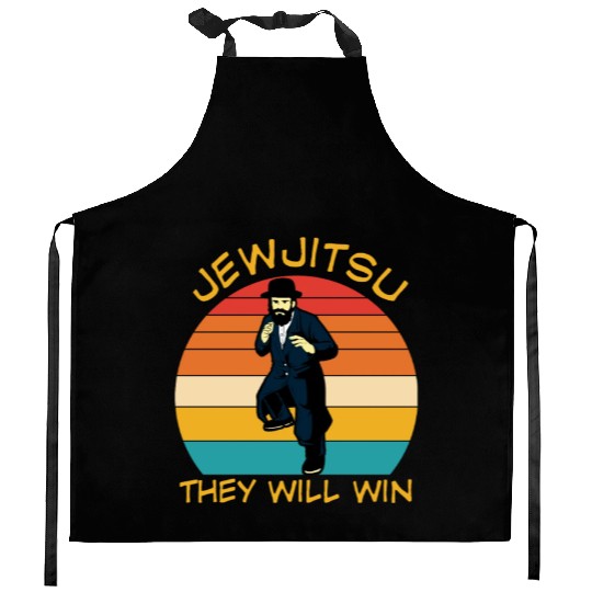 Jewjitsu They Will Win Kitchen Aprons