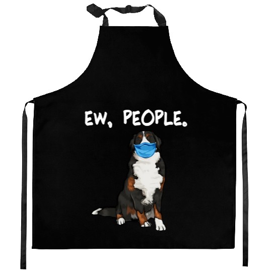 Bernese Mountain Dog Ew People Dog Wearing Face Kitchen Aprons