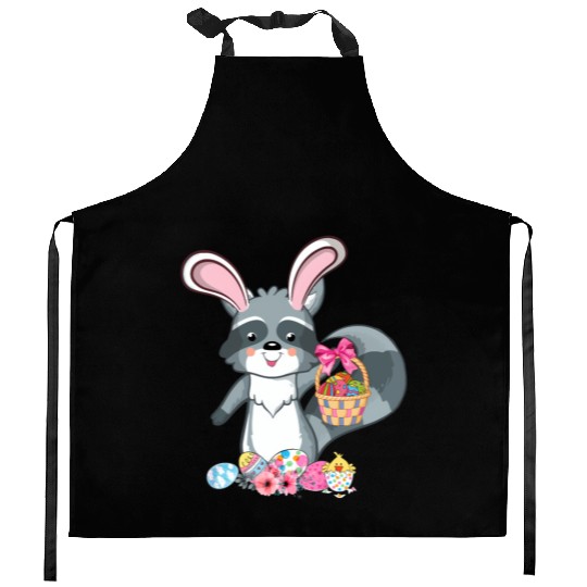 Raccoon Bunny Ears Easter Eggs For Kitchen Aprons