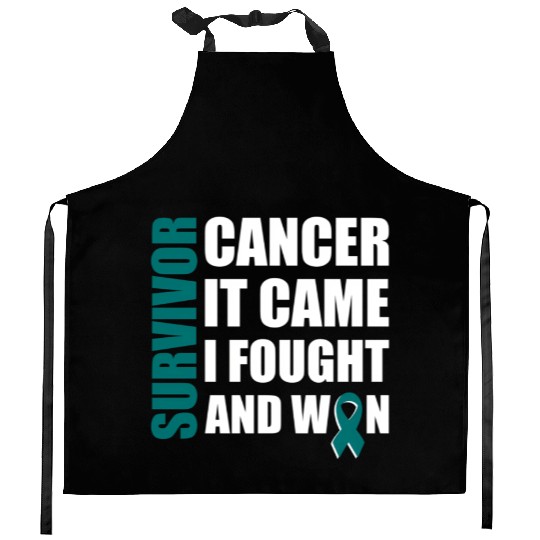 Ovarian Cancer Fight Cancer Ribbon Kitchen Aprons