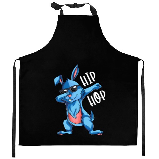 Hip Hop Dabbing Bunny Easter Day Kitchen Aprons
