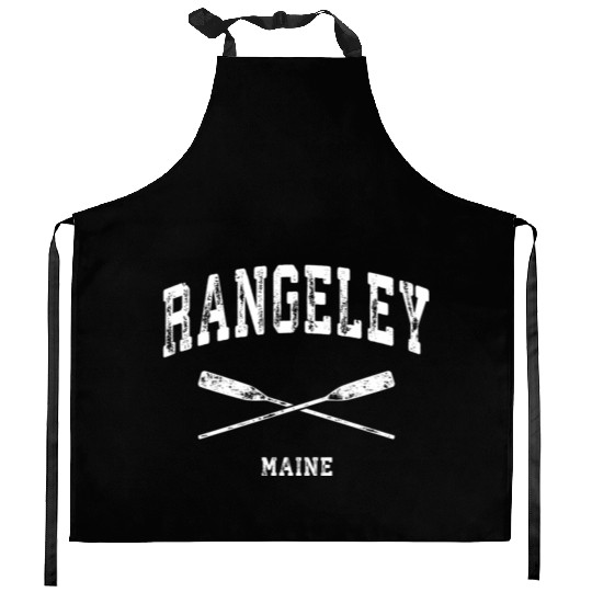 Rangeley Maine Nautical Crossed Oars Kitchen Aprons