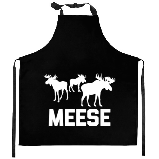 Meese Saying Deer Hunting Moose Kitchen Aprons