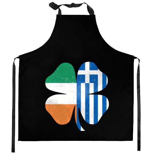Greek Irish Shamrock Greece Ireland St Patrick'S D Kitchen Aprons