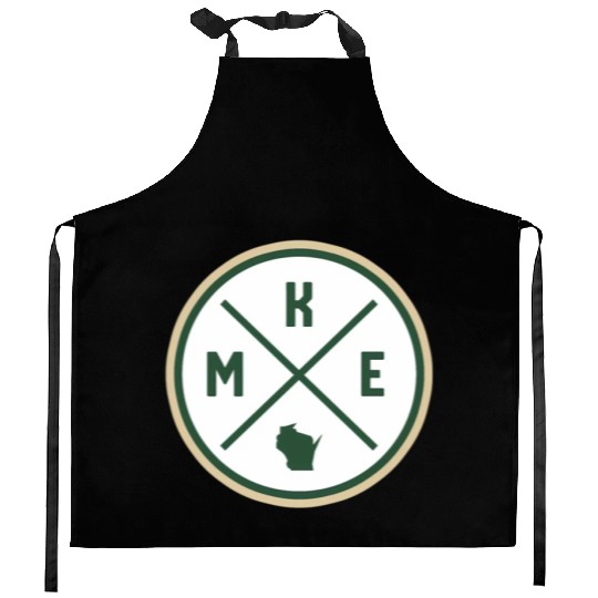 Milwaukee Circle Patch Green Kitchen Aprons