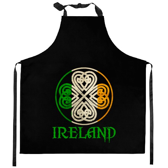 Celtic Knot Clover Ireland St Paddys Day Irish 202 Kitchen Aprons