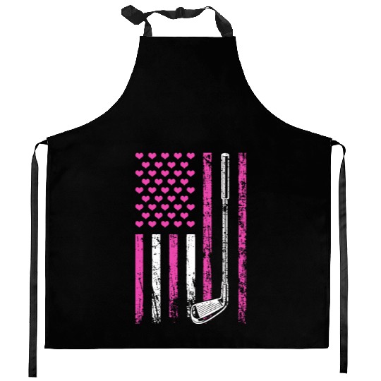 American Sports Flag Sporty Golf Club Mother's Day Kitchen Aprons