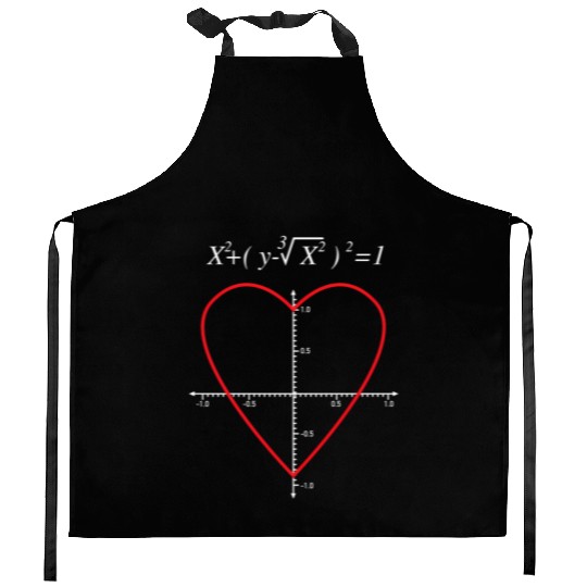 Love Math Heart X Axis Y Axis Graph Equation Kitchen Aprons