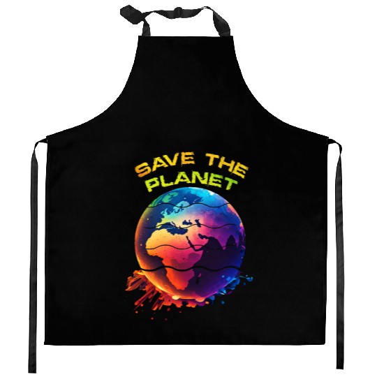 Save the Planet Nature Environment Earth Kitchen Aprons