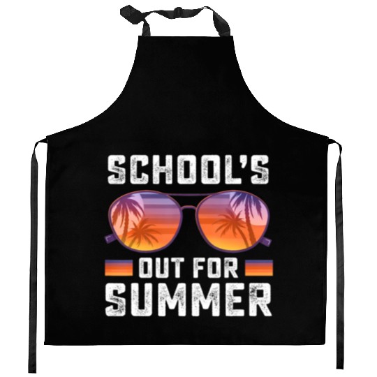 Last Day Of School Schools Out For Summer Teacher Kitchen Aprons