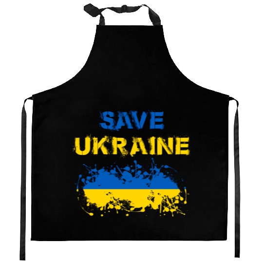 Save Ukraine Ukranian Kitchen Aprons