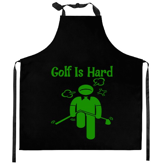 Golf Hard Golfer Father Day Mother Day Kitchen Aprons
