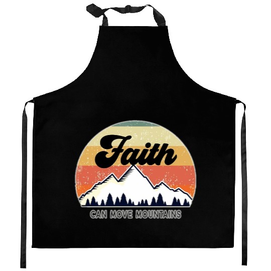 Faith Can Move Mountains Kitchen Aprons