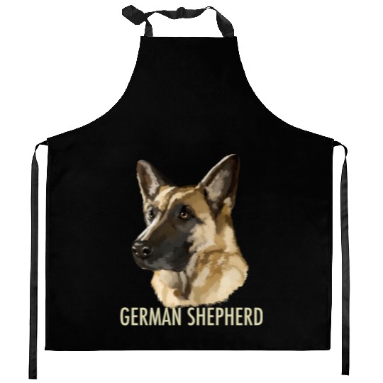 German Shepherd Dog Kitchen Aprons
