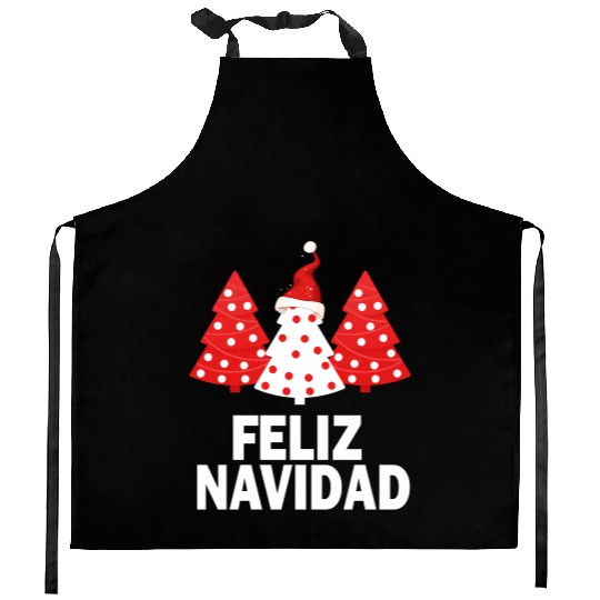 Merry Peruvian Tree Peru Flag Feliz Navidad Kitchen Aprons