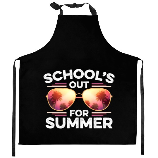 Last Day Of School Schools Out For Summer Teacher Kitchen Aprons