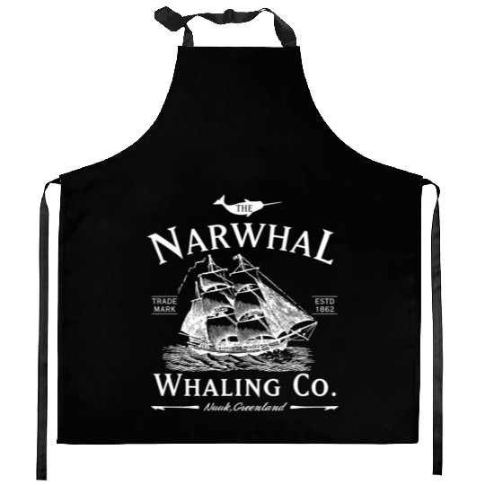 Narwhal Whaling Co Kitchen Aprons