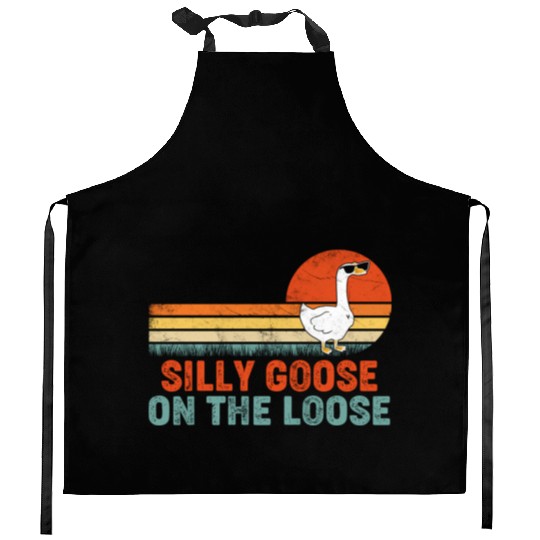 Silly Goose On The Loose Saying Kitchen Aprons