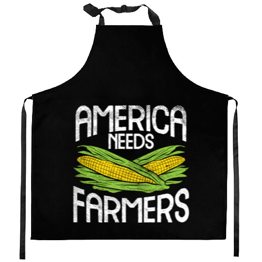 America Needs Farmers Agriculture Corn Farming Kitchen Aprons