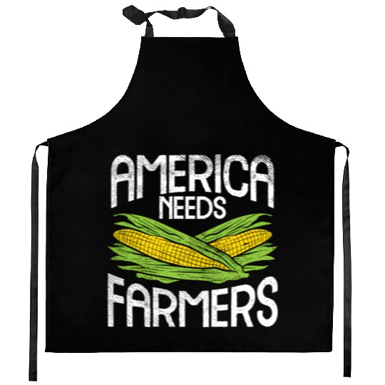 America Needs Farmers Agriculture Corn Farming Kitchen Aprons