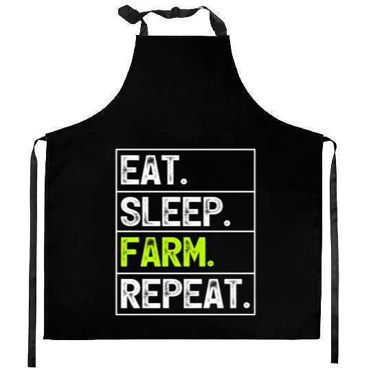 Farmer Farming Eat Sleep Farm Repeat Kitchen Aprons