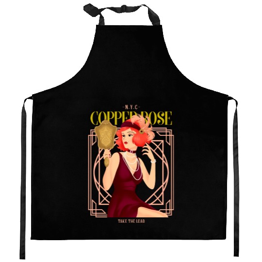 Nyc Copper Rose The Great Gatsby Kitchen Aprons