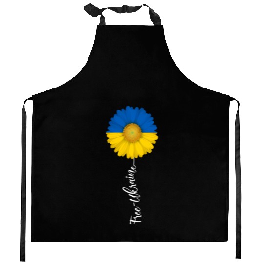 Free Ukraine Sun Flower Support Ukraine I Stand Wi Kitchen Aprons