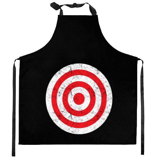 Print On Back Bullseye Target Bulls Eye Fun Kitchen Aprons