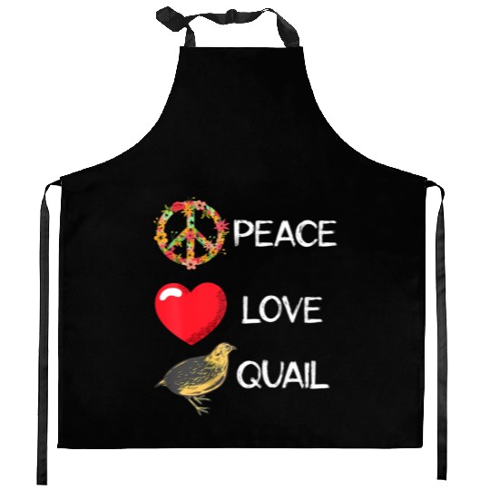 Quail Birds Lover Love Peace Quail Japanese Quail Kitchen Aprons