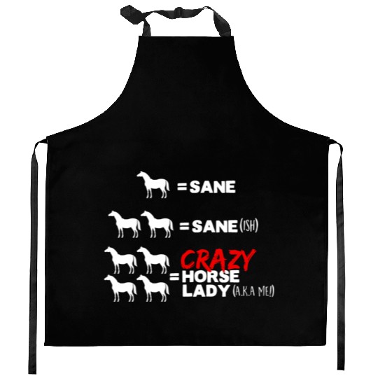 Crazy Horse Lady Kitchen Aprons