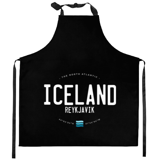 Iceland Beach Waves Kitchen Aprons