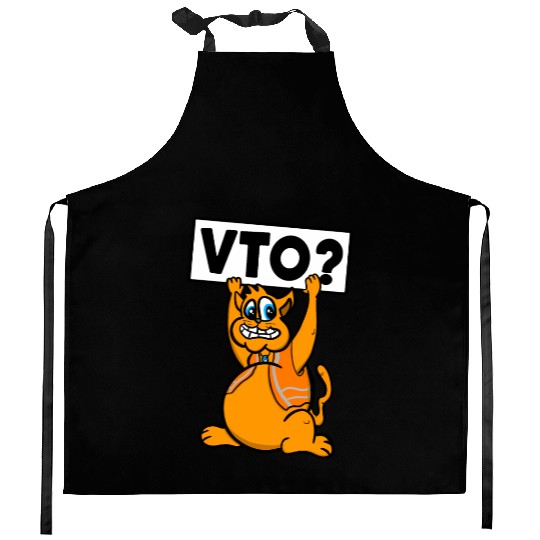 Cat Asking For Vto Worker That Loves Kitties Vto S Kitchen Aprons