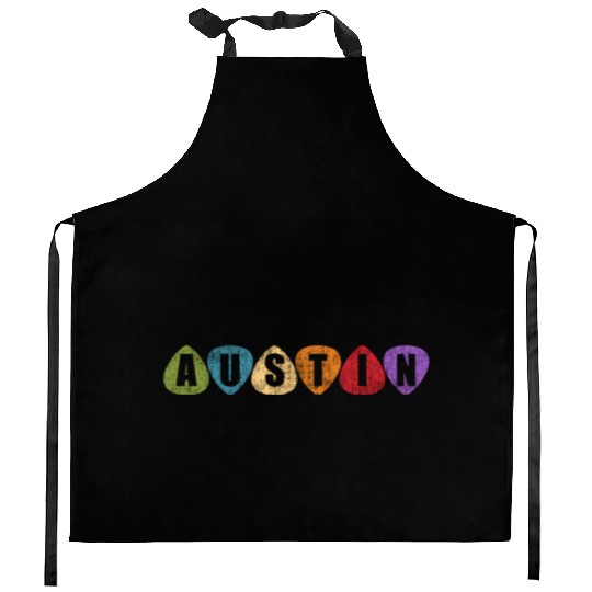 Austin Texas Music Guitar Pic Tx Kitchen Aprons