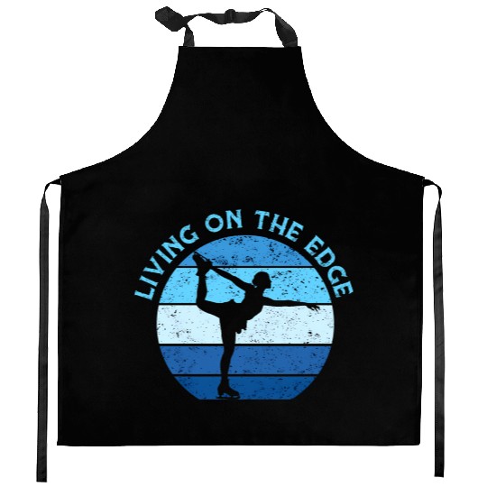 Living On The Edge Figure Skating Kitchen Aprons