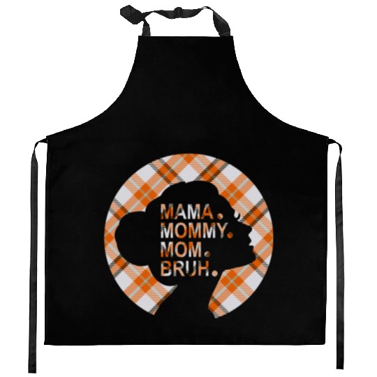 Mama Mommy Mom Bruh,beautiful plaid pajamas Kitchen Aprons